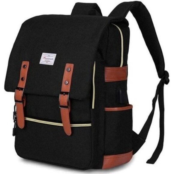 Modoker Vintage Laptop Backpacks | USB Charging | School College Travel Work Bag - Picture 1 of 6